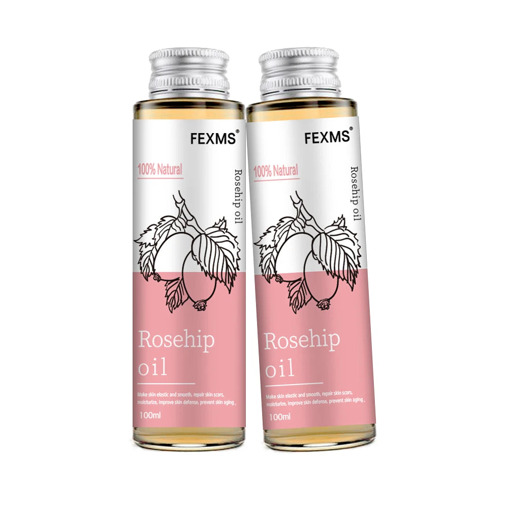 Rosehip Seed Oil, 100% Pure Organic Unrefined Cold Pressed Anti Aging Rose Hip Moisturizer For Hair Skin & Nails