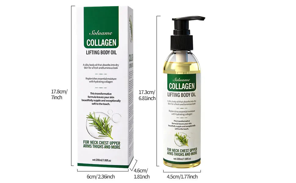 Collagen Lifting Body Oil, Hydrating & Firming Dry Oil, Lightweight Fast-Absorbing, after Shower Moisturizing Oil for Women & Men