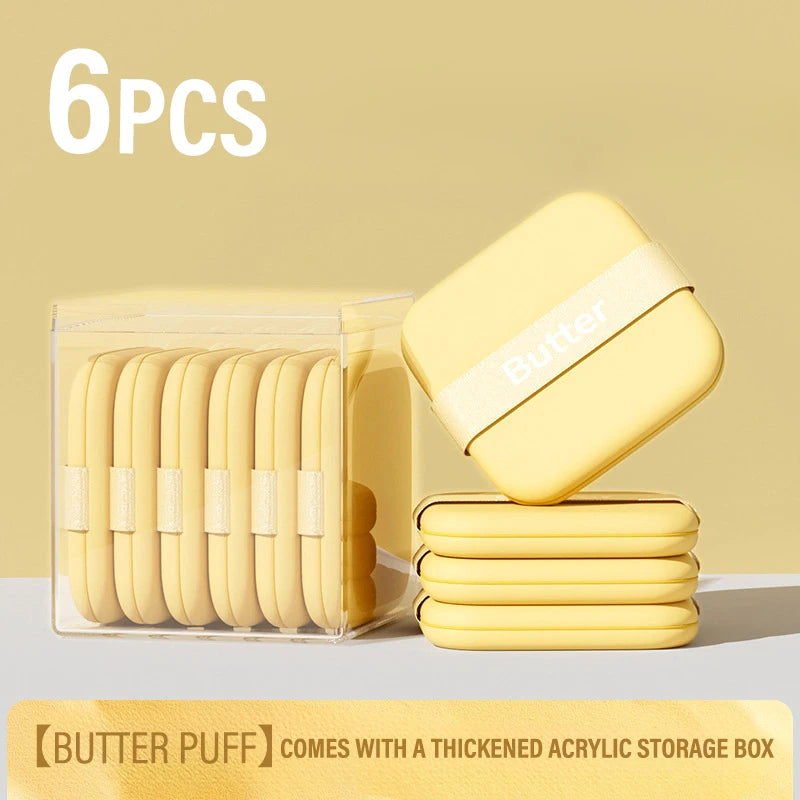 Butter Puff Air Cushion Biscuit Super Soft Becomes Bigger When Encountering Water Liquid Foundation Makeup Tool Is Double-sided