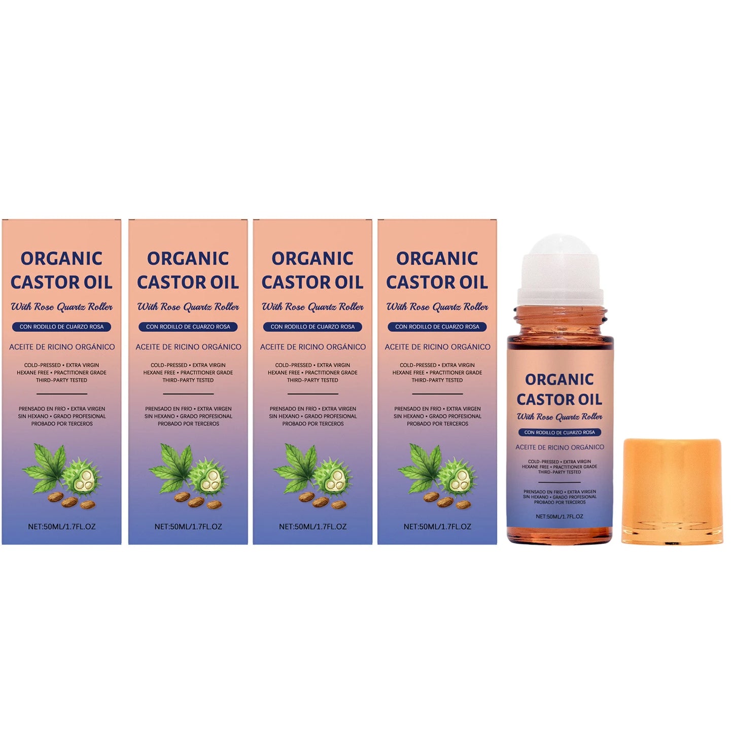 Organic Castor Oil Moisturizing Improve Skin Elasticity Relieve Dryness Discomfort Brightening Skin Tone Cold-Pressed Castor Oil