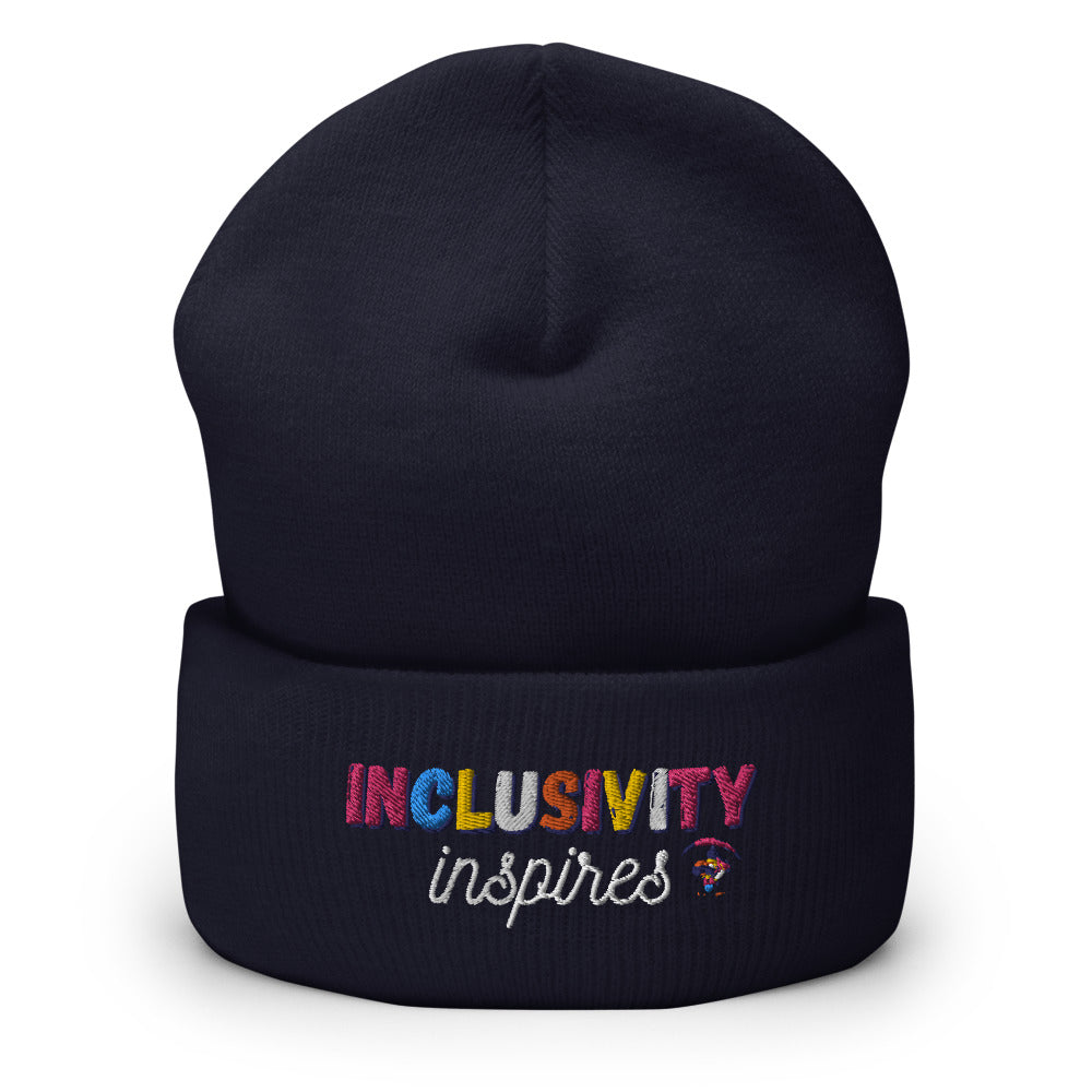 Cuffed Beanie || Inclusivity Inspires || Brand Slogan || One Size Fit image 11