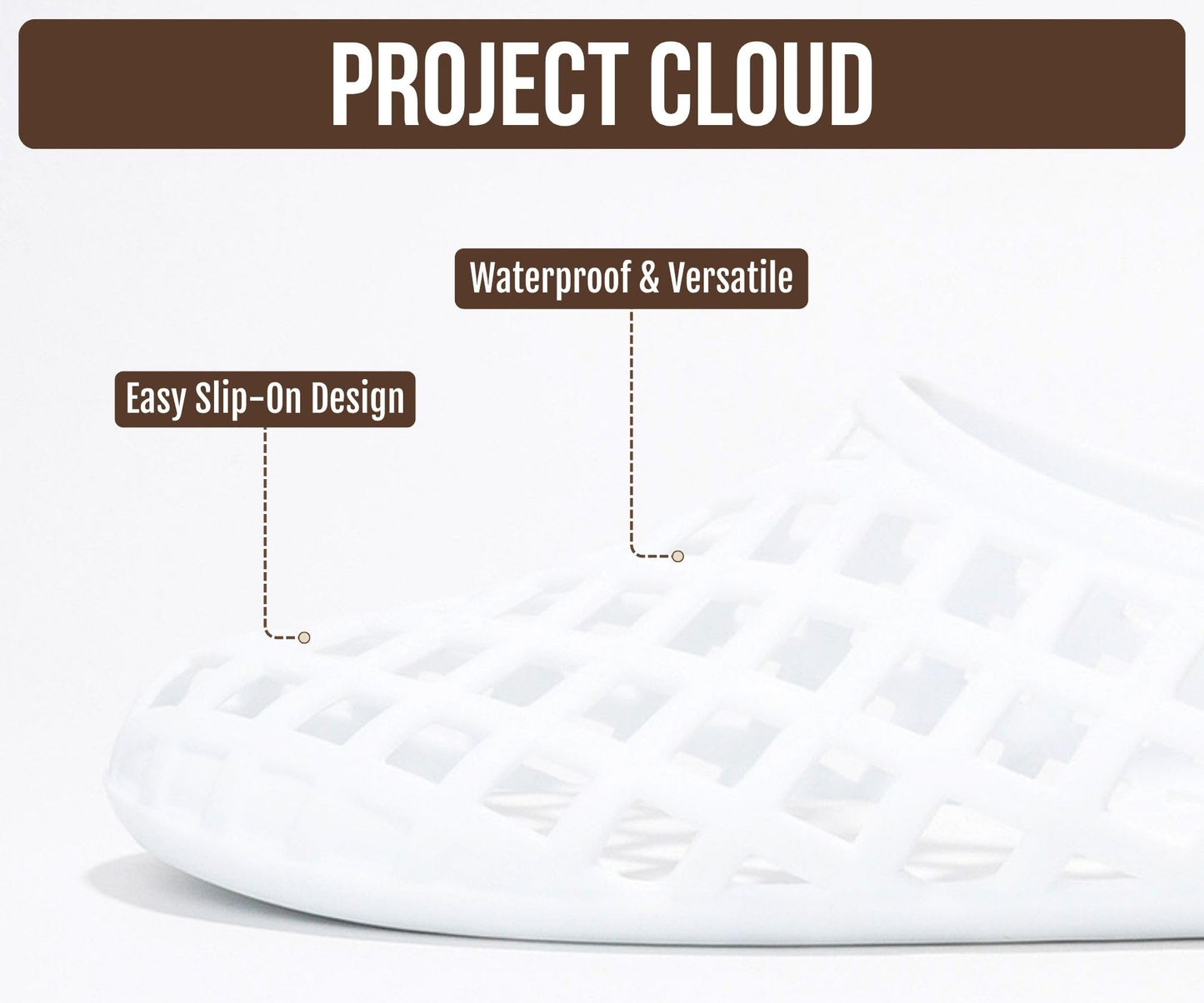 Project Cloud Jelly Shoes Women - Lightweight & Water-Resistant Women's Flats Sandals - Non Slip Womens Shoes - Perfect Summer Jelly Flats for Women 2026 (Jellz)
