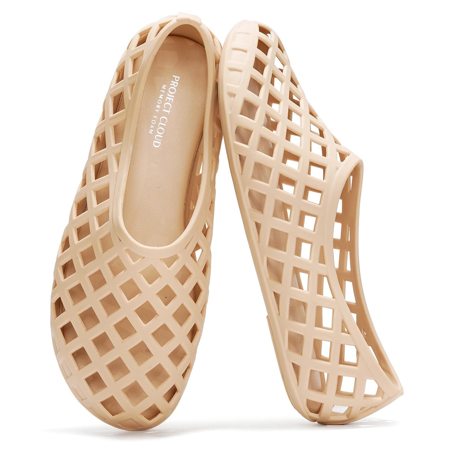 Project Cloud Jelly Shoes Women - Lightweight & Water-Resistant Women's Flats Sandals - Non Slip Womens Shoes - Perfect Summer Jelly Flats for Women 2026 (Jellz)