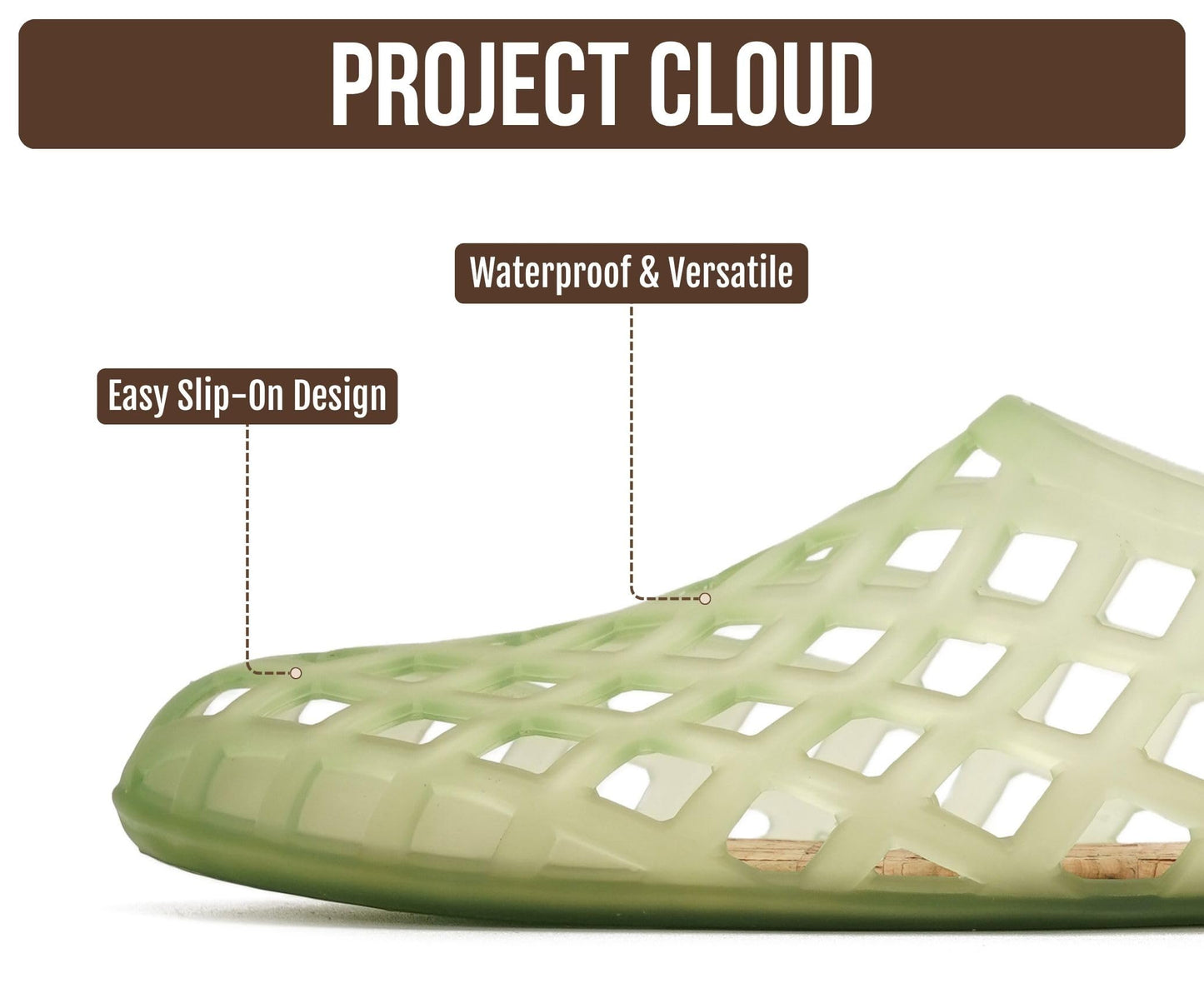 Project Cloud Jelly Shoes Women - Lightweight & Water-Resistant Women's Flats Sandals - Non Slip Womens Shoes - Perfect Summer Jelly Flats for Women 2026 (Jellz)