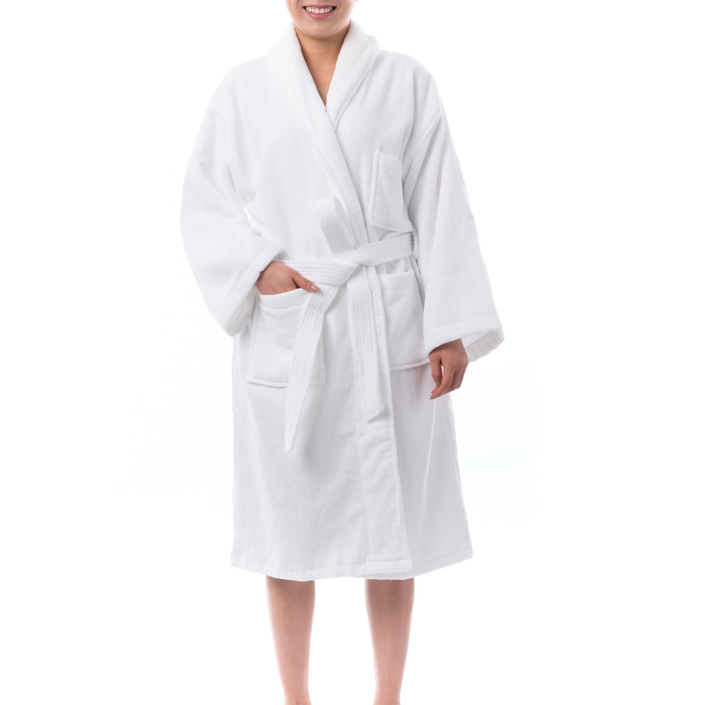 Alpine Swiss Blair Womens Cotton Terry Cloth Bathrobe Shawl Collar Velour Spa Robe