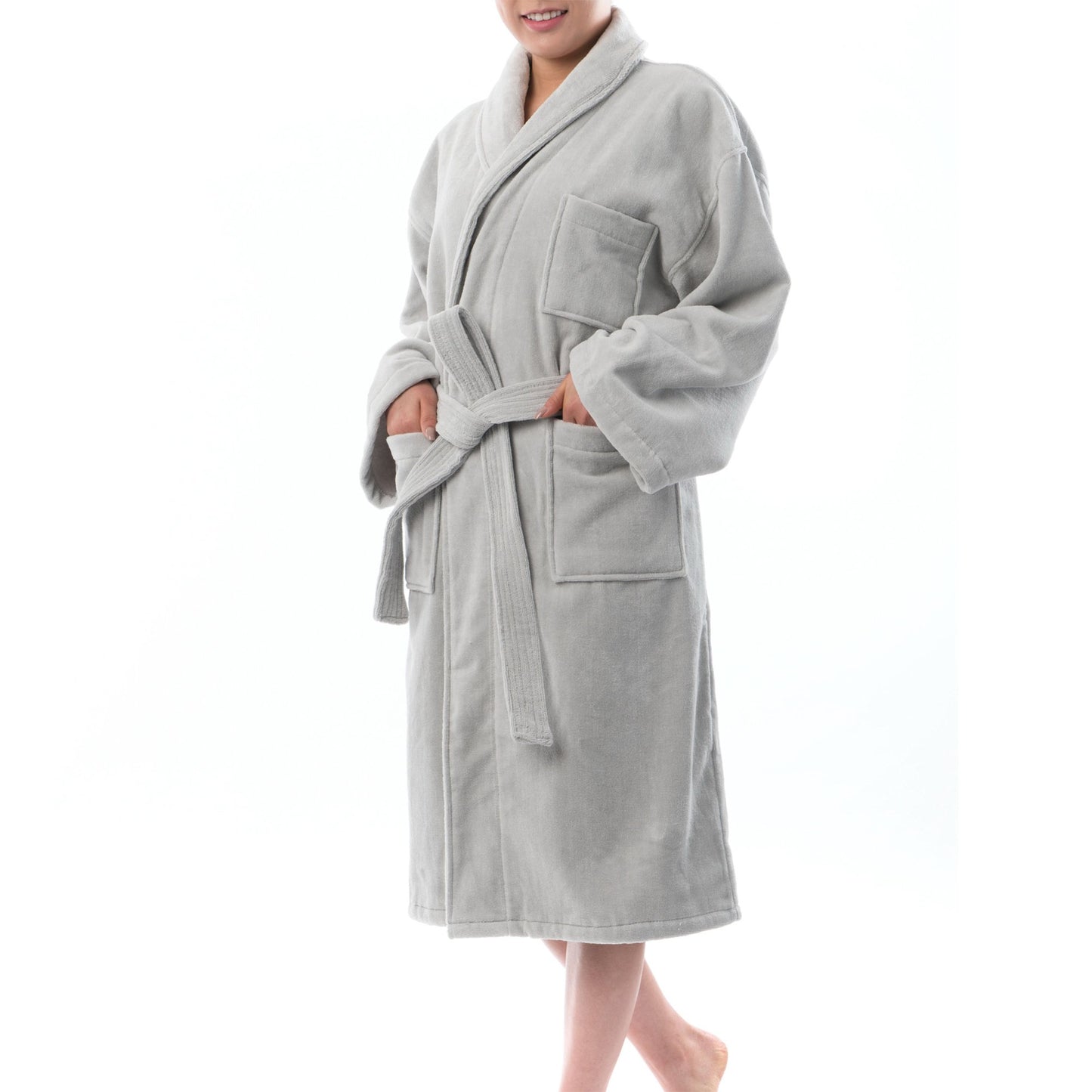 Alpine Swiss Blair Womens Cotton Terry Cloth Bathrobe Shawl Collar Velour Spa Robe