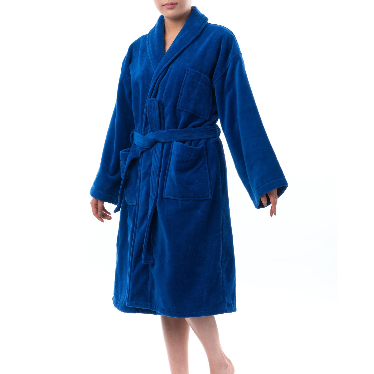 Alpine Swiss Blair Womens Cotton Terry Cloth Bathrobe Shawl Collar Velour Spa Robe