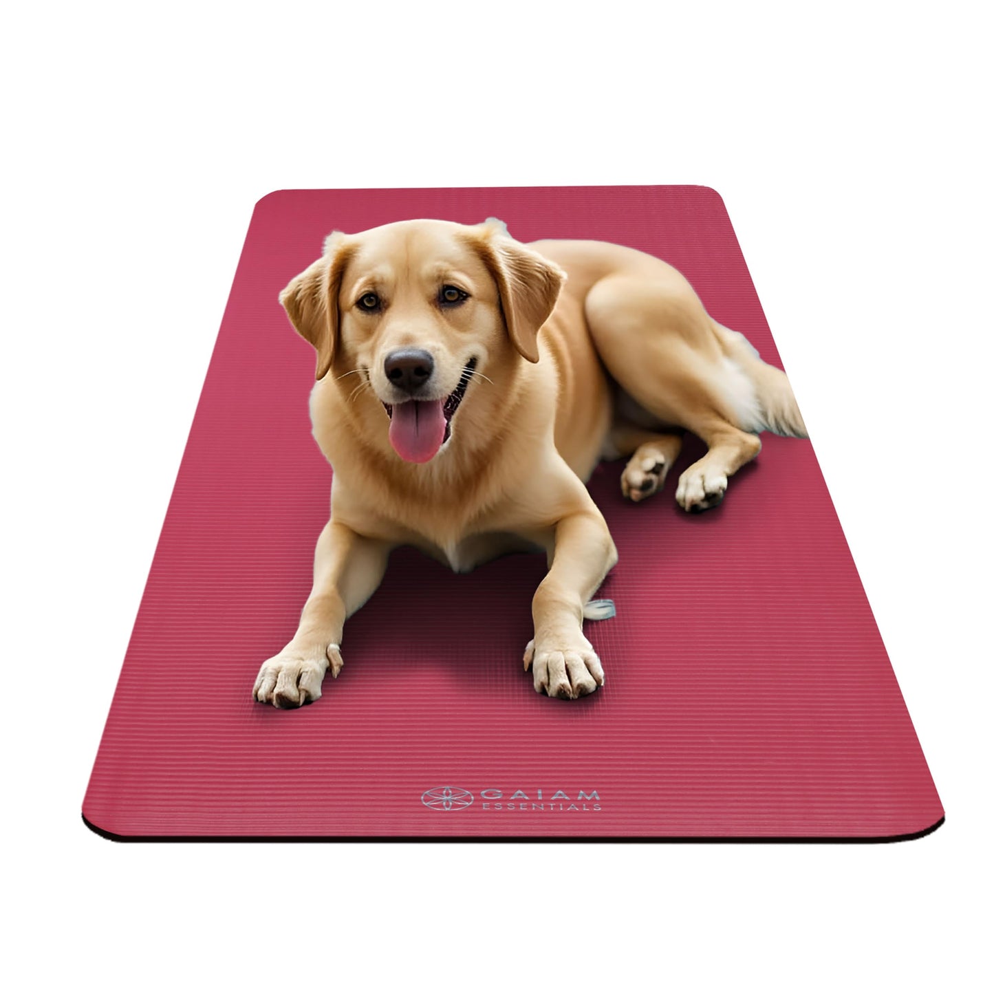 Gaiam Yoga Mat, Pilates & Exercise Mat, Thick 2/5" (10mm) Workout Mat with Easy-Cinch Carrying Strap for Home & Gym Workouts
