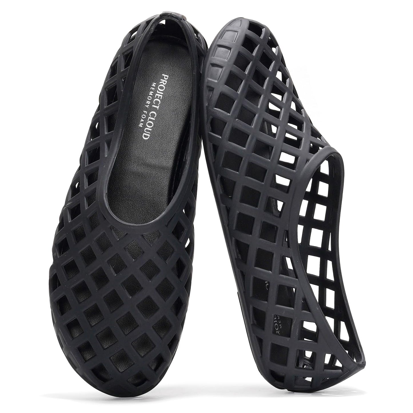 Project Cloud Jelly Shoes Women - Lightweight & Water-Resistant Women's Flats Sandals - Non Slip Womens Shoes - Perfect Summer Jelly Flats for Women 2026 (Jellz)