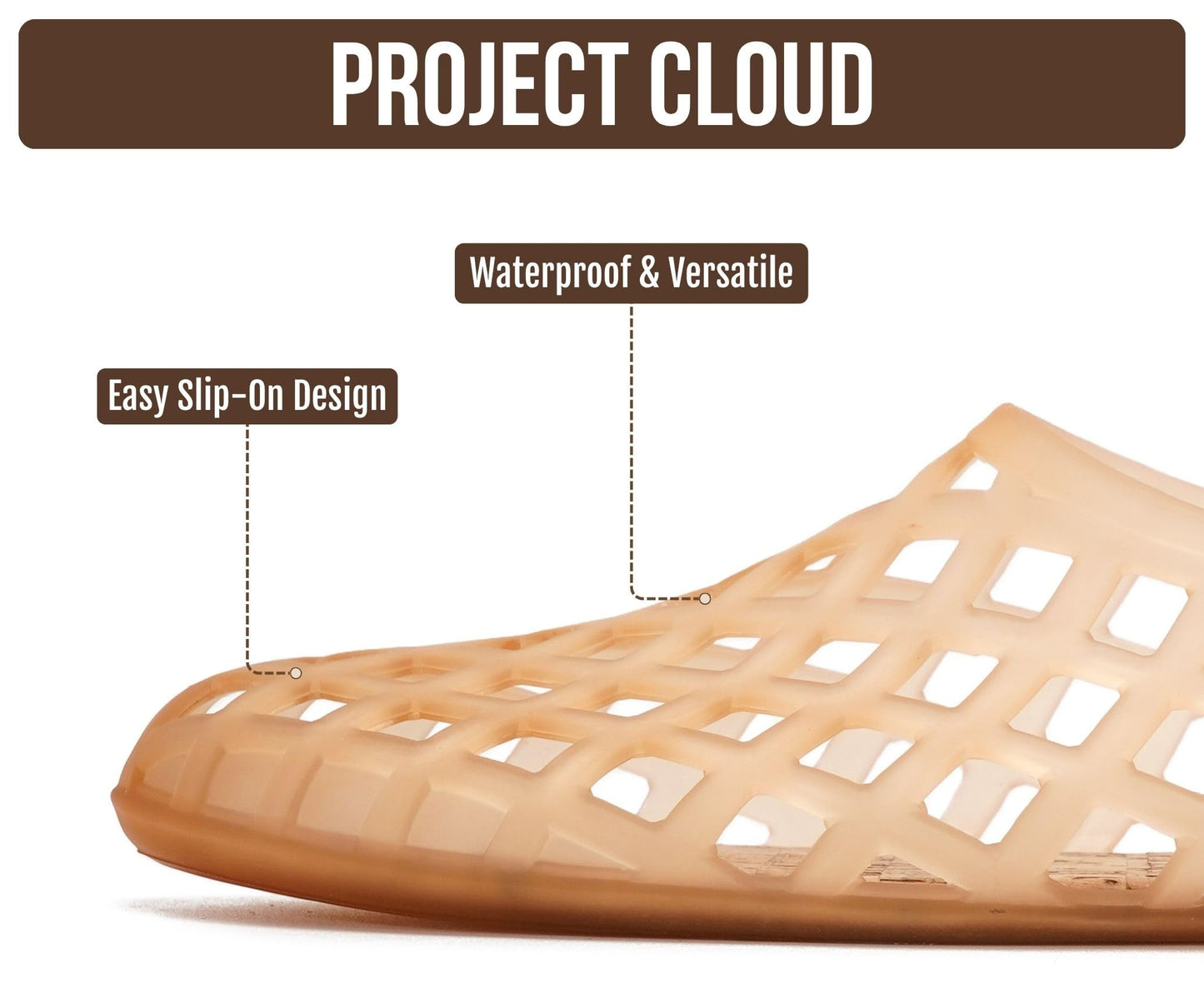 Project Cloud Jelly Shoes Women - Lightweight & Water-Resistant Women's Flats Sandals - Non Slip Womens Shoes - Perfect Summer Jelly Flats for Women 2026 (Jellz)