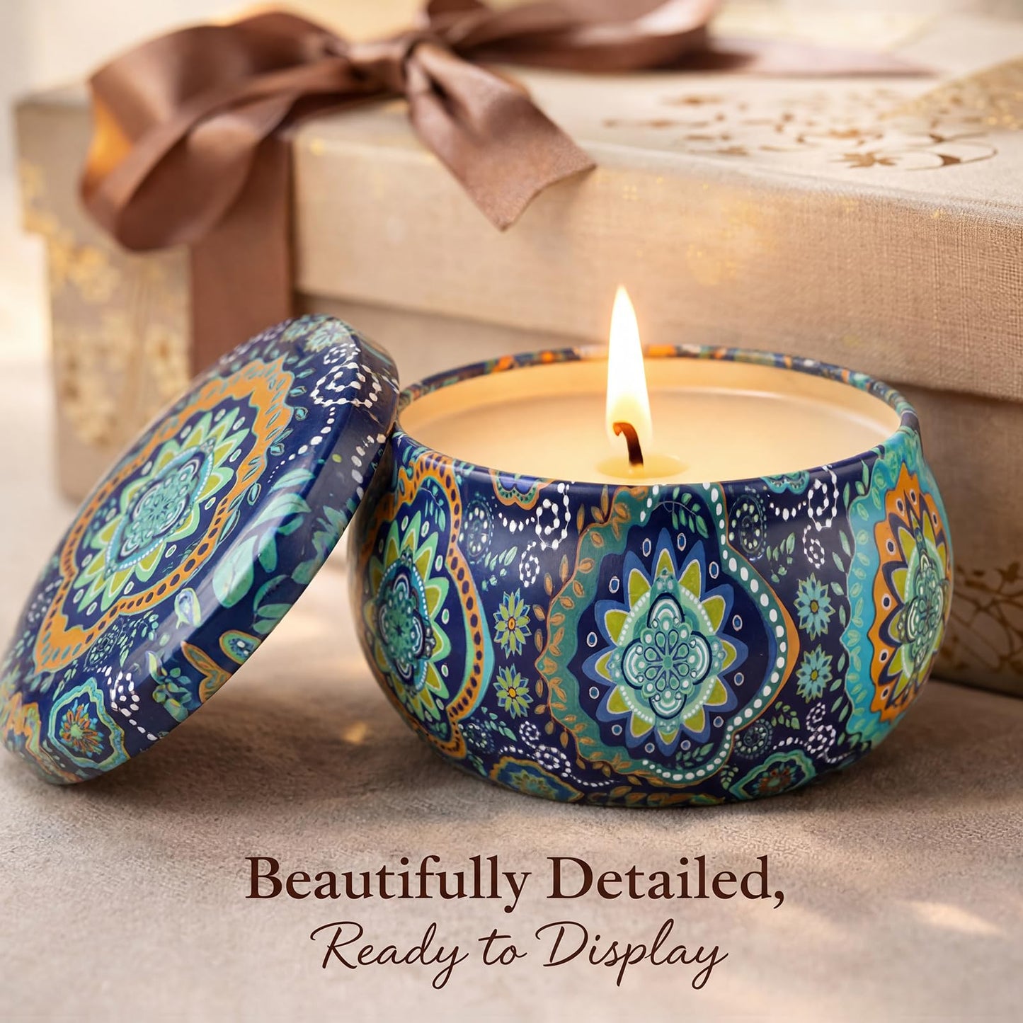 Scented Candles Gift Set, 10 Pack Candles for Home Scented, 250 Hour Long Lasting Soy Candle with Two Coasters, Gifts for Women, Aromatherapy Candle for Stress Relief, Relaxation, Bath, Yoga