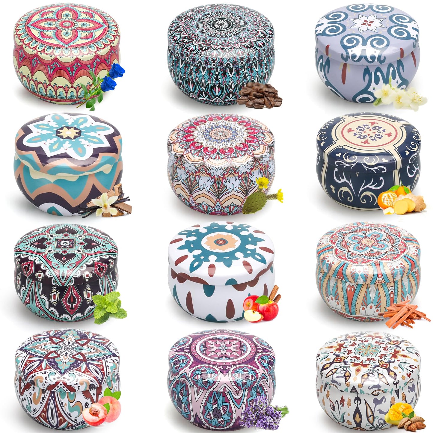 Scented Candles Gift Set, 10 Pack Candles for Home Scented, 250 Hour Long Lasting Soy Candle with Two Coasters, Gifts for Women, Aromatherapy Candle for Stress Relief, Relaxation, Bath, Yoga