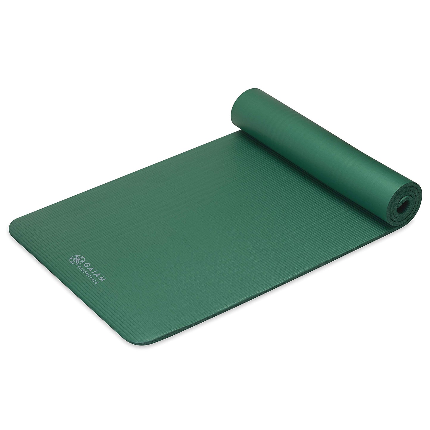 Gaiam Yoga Mat, Pilates & Exercise Mat, Thick 2/5" (10mm) Workout Mat with Easy-Cinch Carrying Strap for Home & Gym Workouts