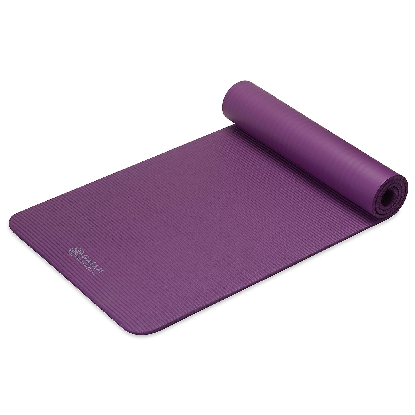 Gaiam Yoga Mat, Pilates & Exercise Mat, Thick 2/5" (10mm) Workout Mat with Easy-Cinch Carrying Strap for Home & Gym Workouts