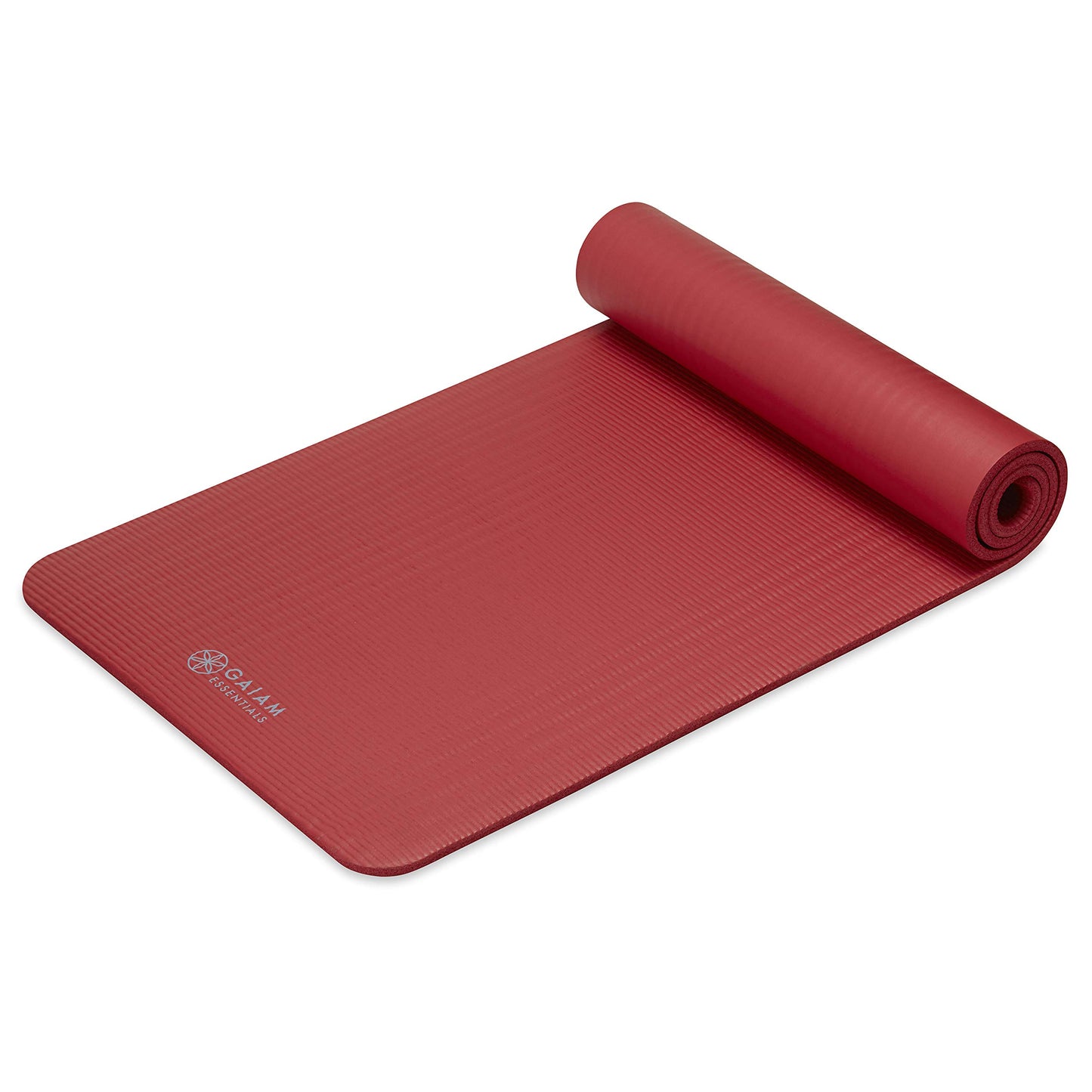 Gaiam Yoga Mat, Pilates & Exercise Mat, Thick 2/5" (10mm) Workout Mat with Easy-Cinch Carrying Strap for Home & Gym Workouts