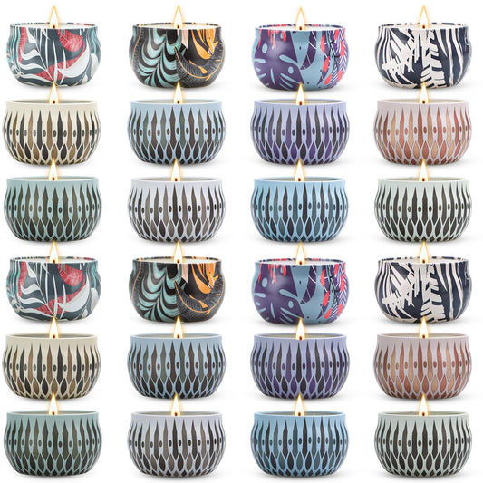 Scented Candles Gift Set, 10 Pack Candles for Home Scented, 250 Hour Long Lasting Soy Candle with Two Coasters, Gifts for Women, Aromatherapy Candle for Stress Relief, Relaxation, Bath, Yoga