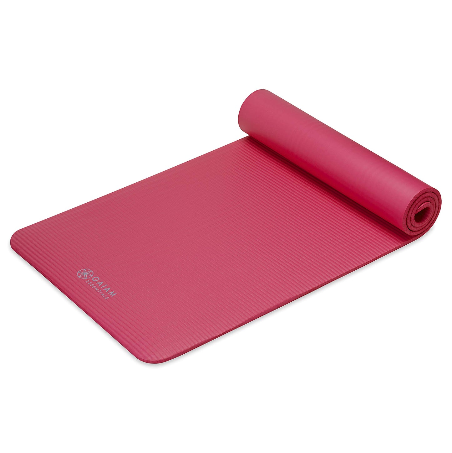 Gaiam Yoga Mat, Pilates & Exercise Mat, Thick 2/5" (10mm) Workout Mat with Easy-Cinch Carrying Strap for Home & Gym Workouts