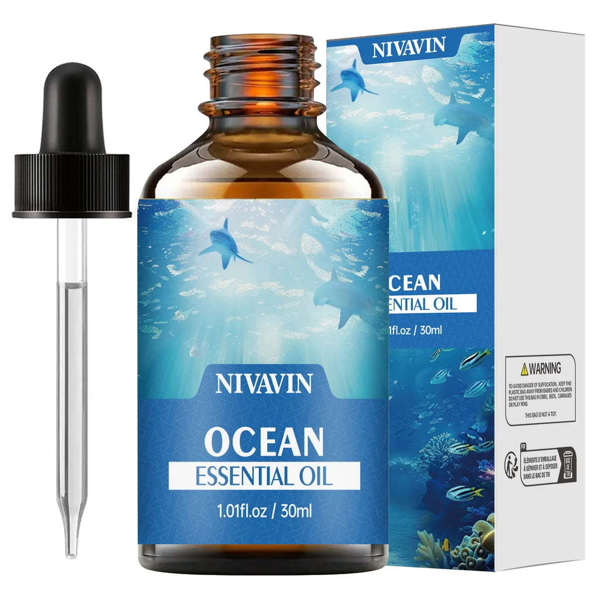 30ml/60mlNIVAVIN Ocean essential oil body massage skin care hydration and air freshness