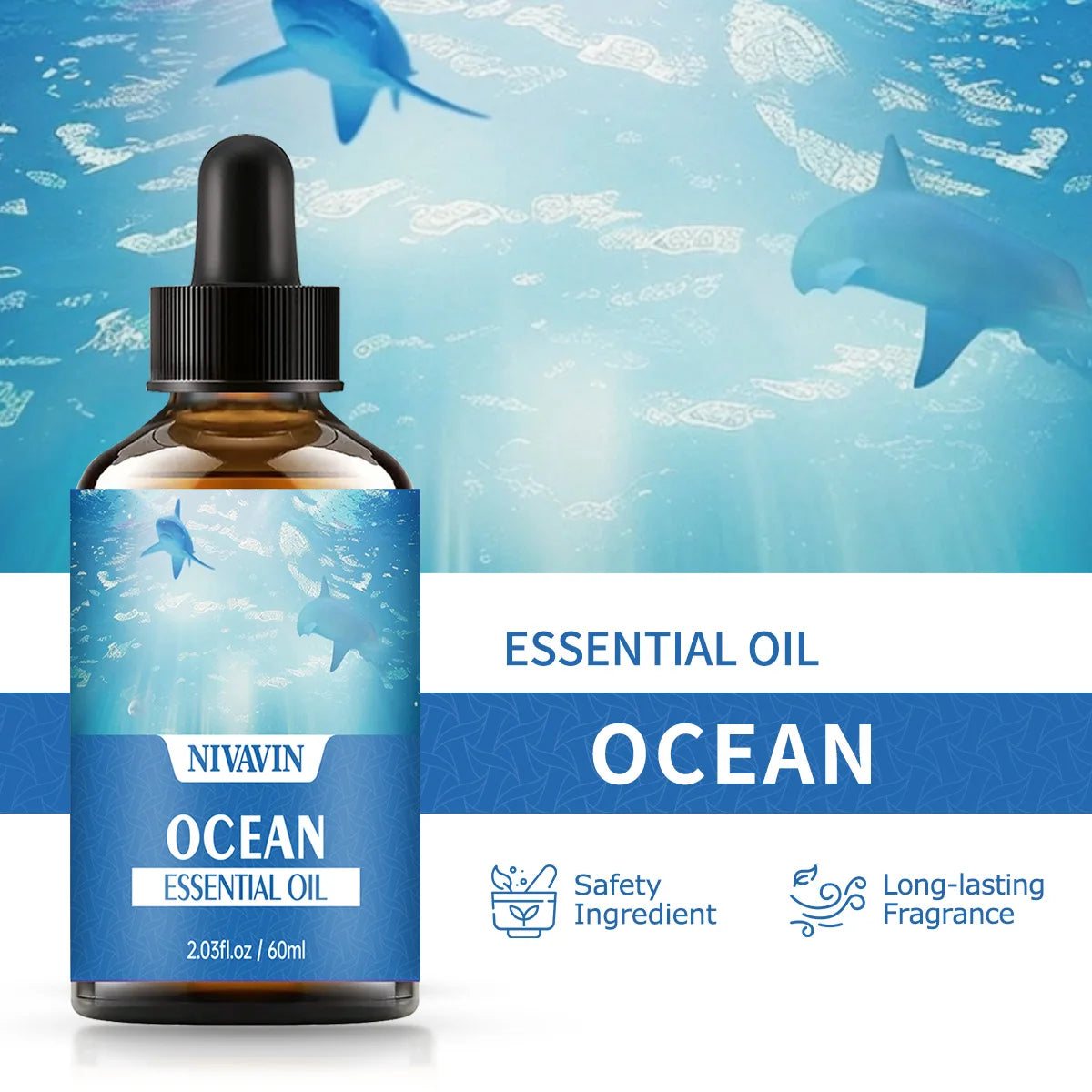 30ml/60mlNIVAVIN Ocean essential oil body massage skin care hydration and air freshness