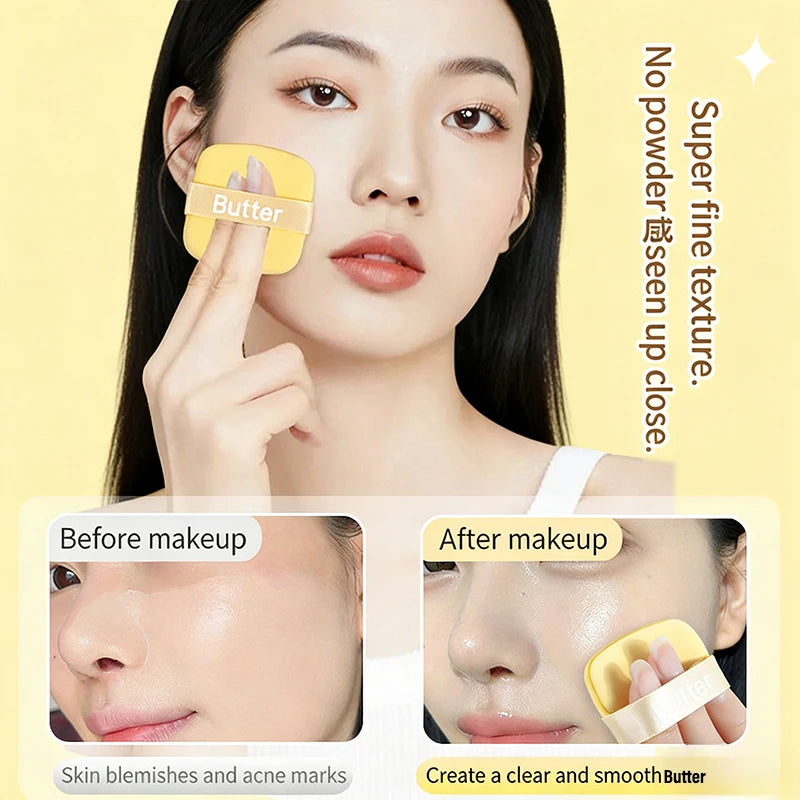Butter Puff Air Cushion Biscuit Super Soft Becomes Bigger When Encountering Water Liquid Foundation Makeup Tool Is Double-sided