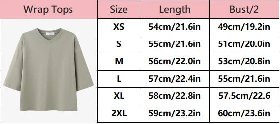 AS 2025 summer loose design drop sleeves boxy Tee V neck casual style  high quality  fabric woman clothes