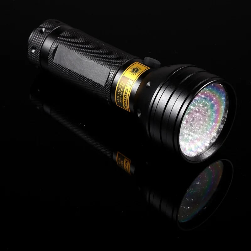 51 LED UV Light 395-400nm LED UV Flashlight Money Ore Pet Stains Tinea Scorpion Leakage Invisible Ink Marker Detector Lamp Torch