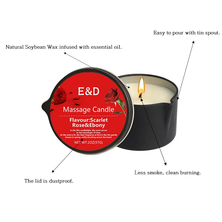 Massage Oil Candle,for Stress Relief and Skin Moisturizing,scented candles aromatherapy SM Product Spa Essentials,luxury candles