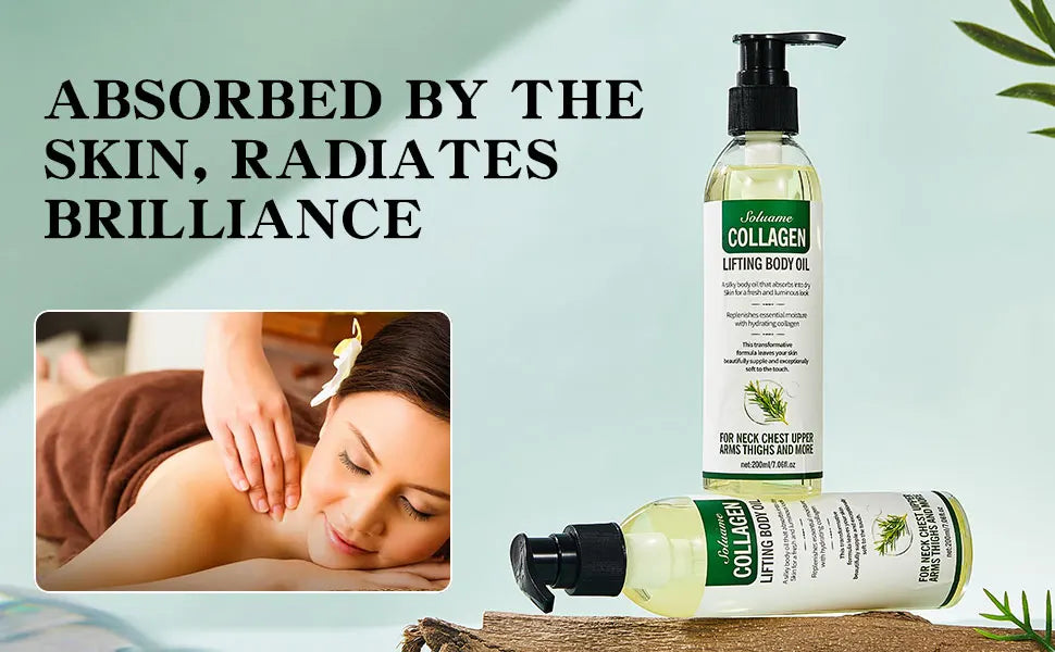 Collagen Lifting Body Oil, Hydrating & Firming Dry Oil, Lightweight Fast-Absorbing, after Shower Moisturizing Oil for Women & Men