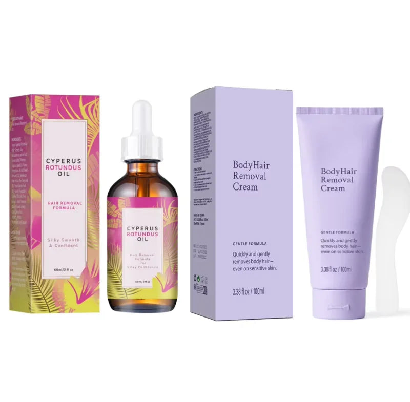 Botanical Hair Minimizing Body Oil 60ml - Jojoba & Almond Blend Gently Slows Hair Growth & Smooths All Skin Types.