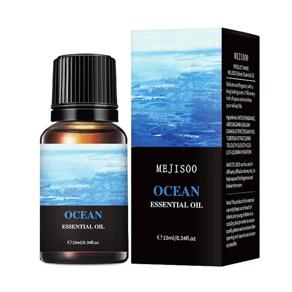 15 Flavors Essential Oils For Aroma Diffuser Air Humidifier Home Water-soluble Cherry Blossom Sandalwood Jasmine Ocean Rose 10ml