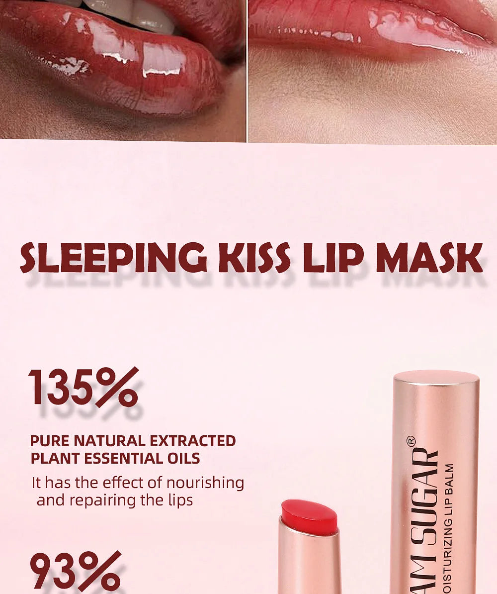 Hyaluronic Acid Lip Balm Overnight Sleeping Mask Moisturizing Anti Chapping Long Lasting Hydration Fades Lip Lines Gloss