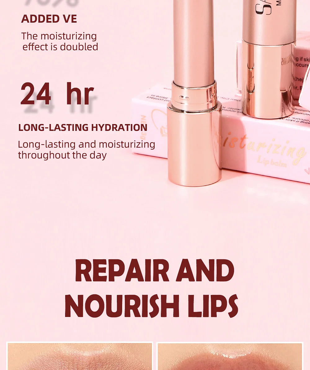 Hyaluronic Acid Lip Balm Overnight Sleeping Mask Moisturizing Anti Chapping Long Lasting Hydration Fades Lip Lines Gloss
