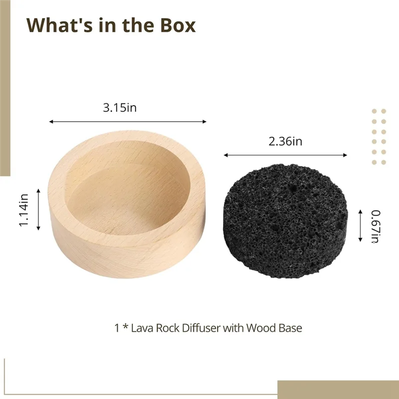 Emption!Wood Lava Rock Essential Oil Diffuser Natural Aromatherapy For Sauna, Office, Bedroom, Bathroom For Home, Offices, Yoga,