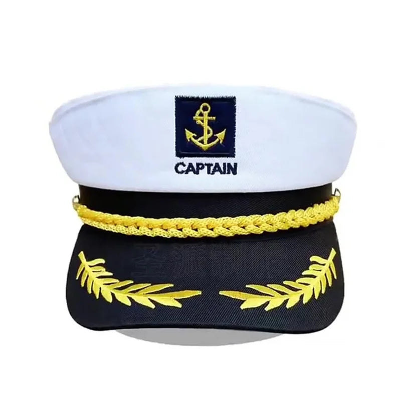 Adult Yacht Sailor Captain Hat Adjustable Men's and Women's Party Hat Makeup Ball Dressing Event Excellent Stylish Accessories
