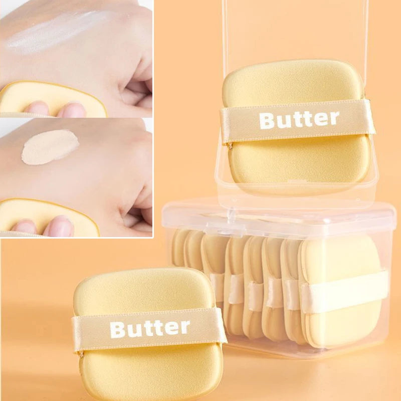 Butter Puff Air Cushion Biscuit Super Soft Becomes Bigger When Encountering Water Liquid Foundation Makeup Tool Is Double-sided