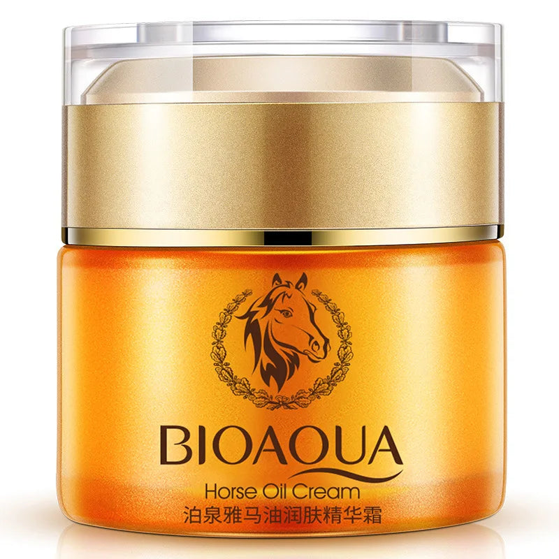 BIOAQUA Face Cream Horse Oil Ointment Moisturizer Improve Drying Anti-Aging Moisturizing Whitening Day Cream Face Body Skin Care