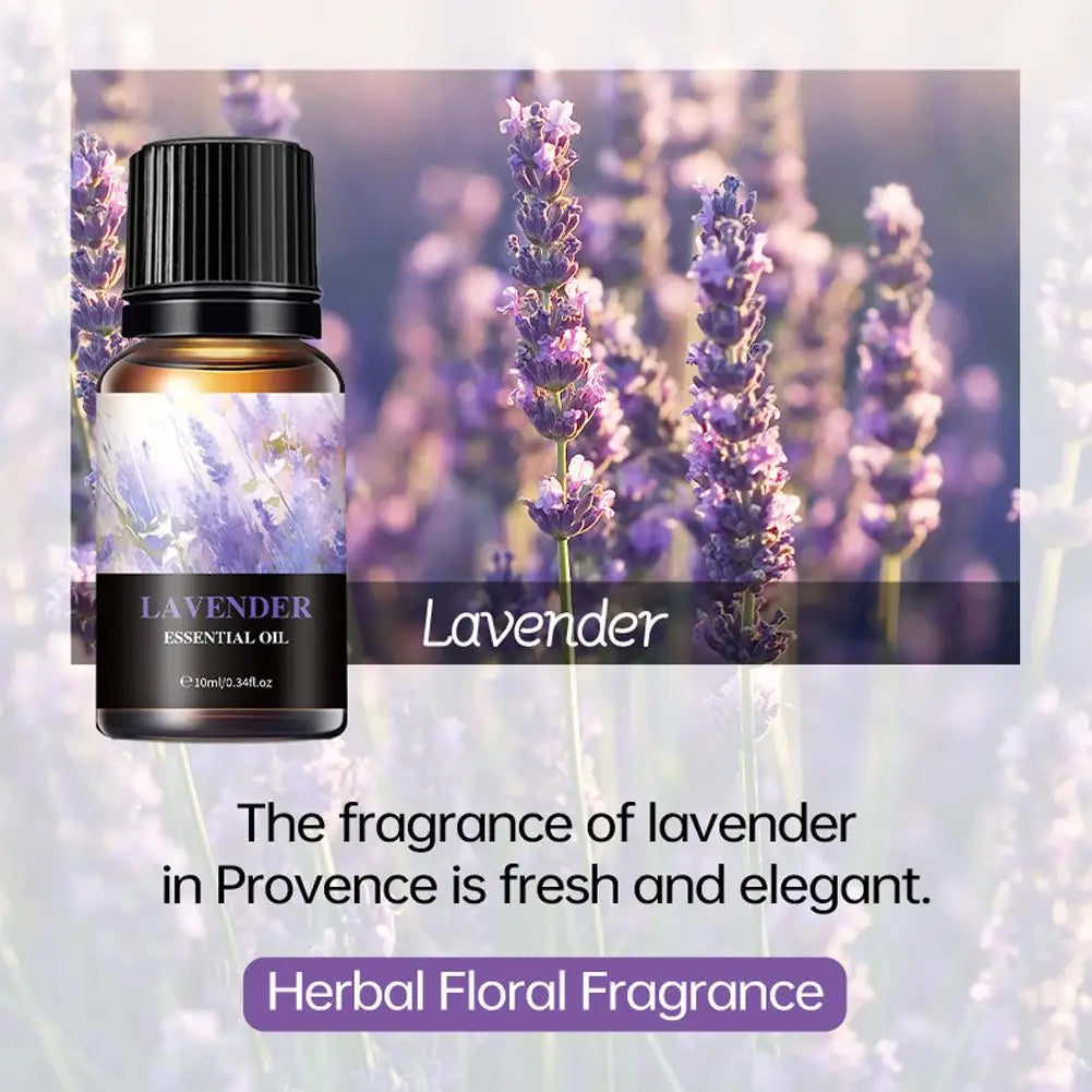 15 Flavors Essential Oils For Aroma Diffuser Air Humidifier Home Water-soluble Cherry Blossom Sandalwood Jasmine Ocean Rose 10ml
