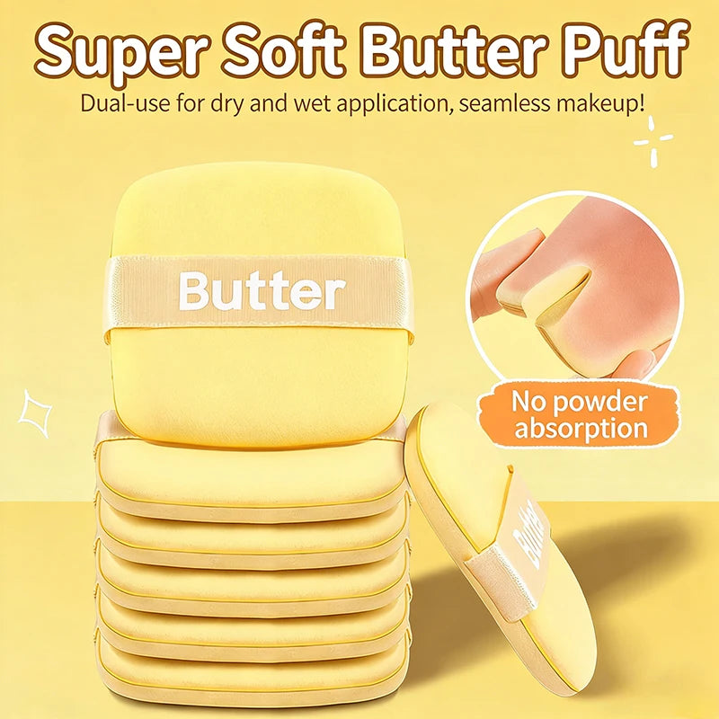 Butter Puff Air Cushion Biscuit Super Soft Becomes Bigger When Encountering Water Liquid Foundation Makeup Tool Is Double-sided