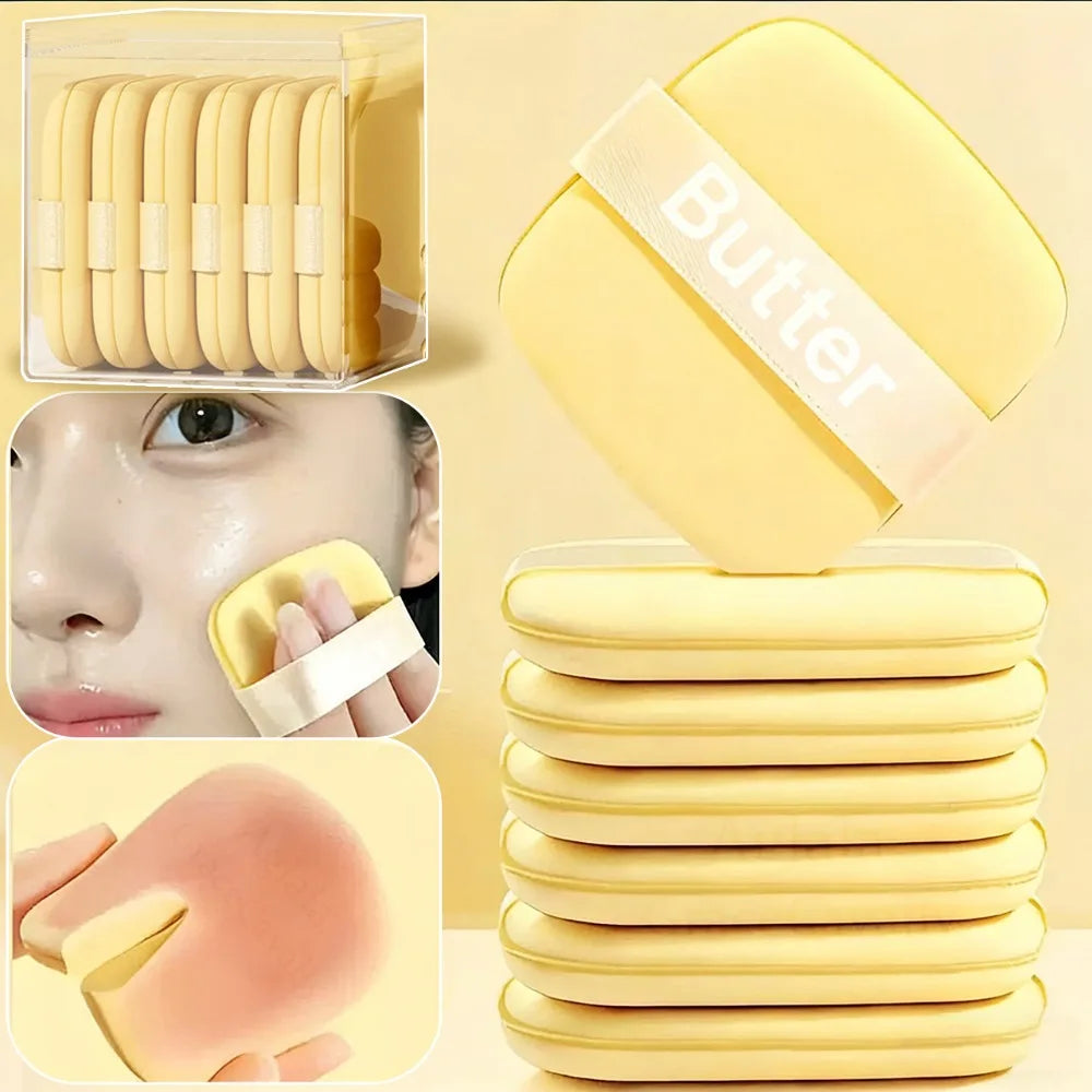 Butter Puff Air Cushion Biscuit Super Soft Becomes Bigger When Encountering Water Liquid Foundation Makeup Tool Is Double-sided