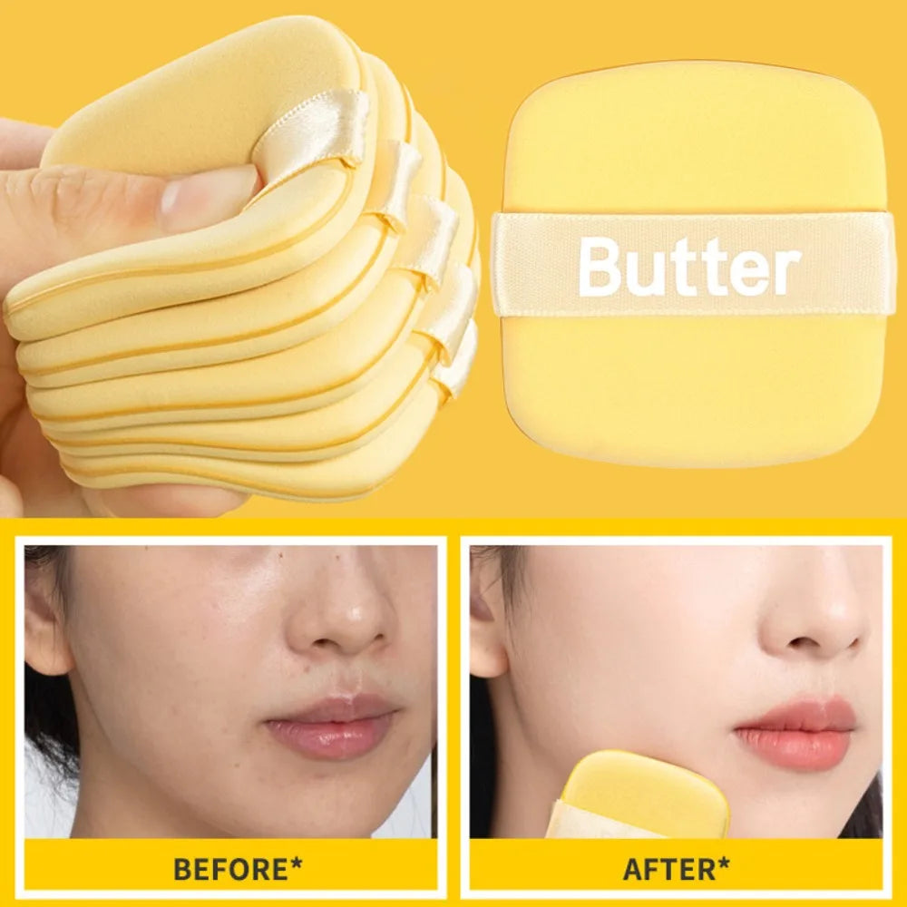 Butter Puff Air Cushion Biscuit Super Soft Becomes Bigger When Encountering Water Liquid Foundation Makeup Tool Is Double-sided