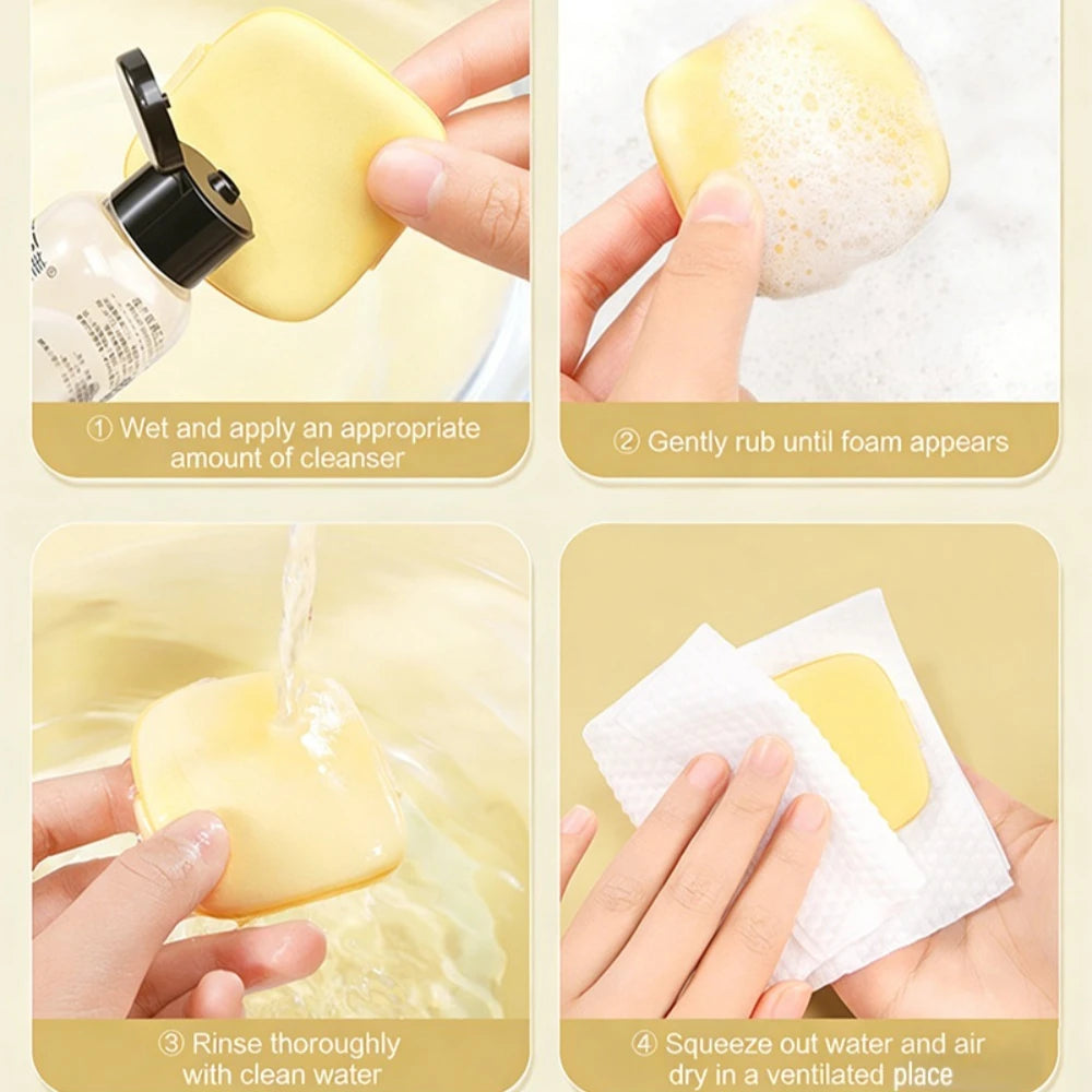 Butter Puff Air Cushion Biscuit Super Soft Becomes Bigger When Encountering Water Liquid Foundation Makeup Tool Is Double-sided