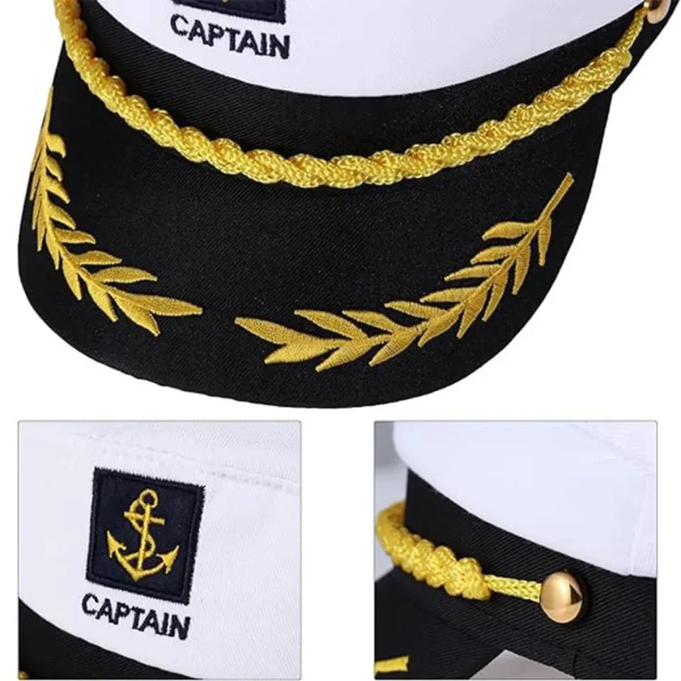 Adult Yacht Sailor Captain Hat Adjustable Men's and Women's Party Hat Makeup Ball Dressing Event Excellent Stylish Accessories