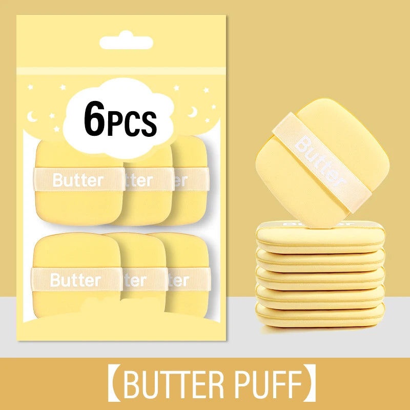 Butter Puff Air Cushion Biscuit Super Soft Becomes Bigger When Encountering Water Liquid Foundation Makeup Tool Is Double-sided