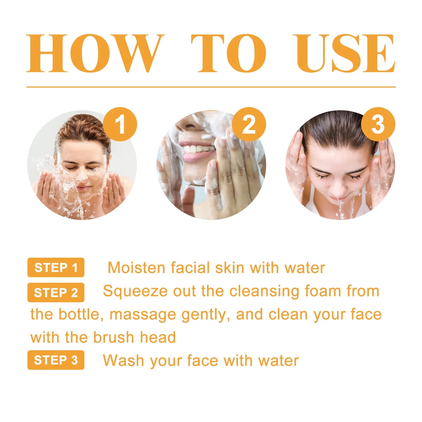Hoygi Brightening Facial Cleanser Oil Control Deep Cleansing Softening Skin Smoothing Natural Formula Turmeric Foaming Cleanser