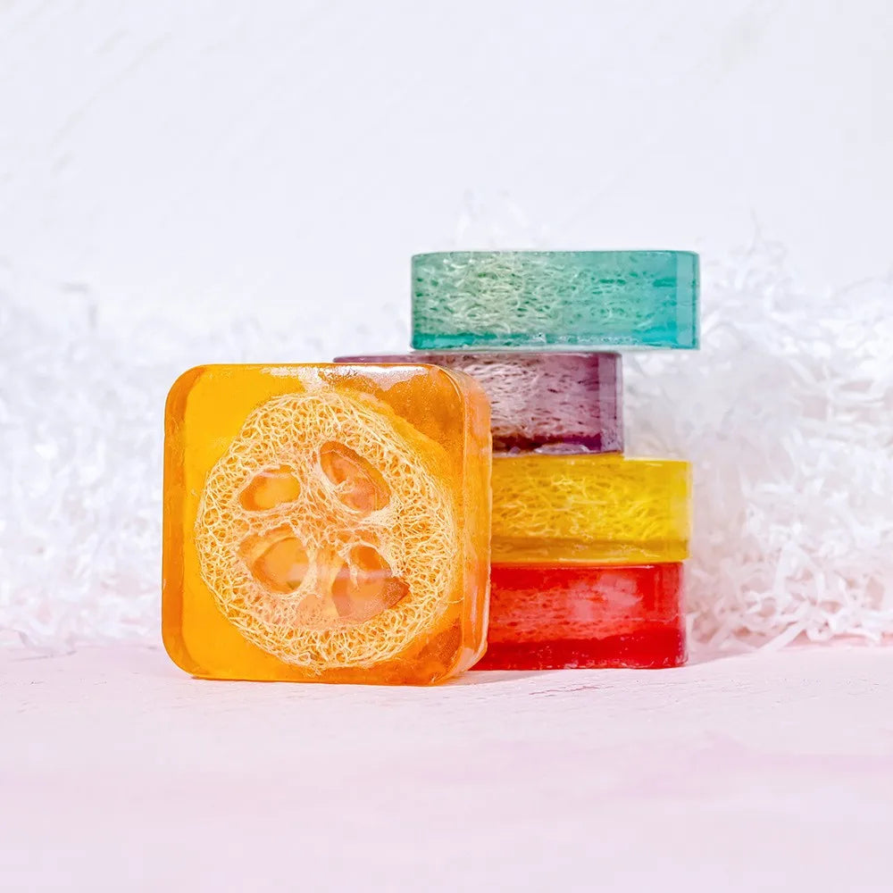Loofah Turmeric Essential Oil Soap Gentle Rubbing And Physical Exfoliation, Cleansing And Bathing Soap