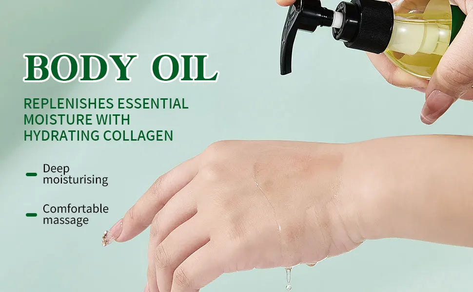 Collagen Lifting Body Oil, Hydrating & Firming Dry Oil, Lightweight Fast-Absorbing, after Shower Moisturizing Oil for Women & Men