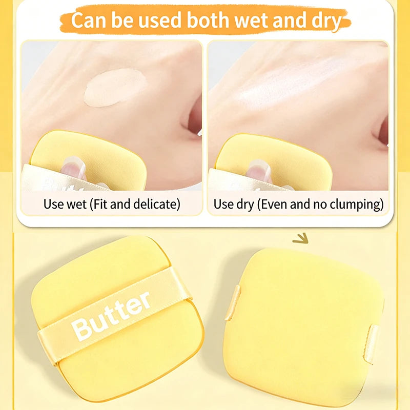 Butter Puff Air Cushion Biscuit Super Soft Becomes Bigger When Encountering Water Liquid Foundation Makeup Tool Is Double-sided