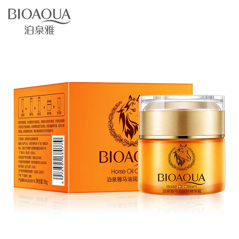 BIOAQUA Face Cream Horse Oil Ointment Moisturizer Improve Drying Anti-Aging Moisturizing Whitening Day Cream Face Body Skin Care