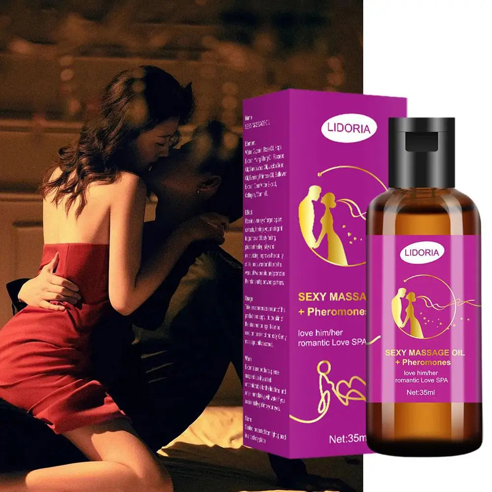 35ml Sexy Men Women Massage Essential Oil Natural Pheromone Stress SPA Enhance Care Romantic Relax Skin Attraction B3Q4