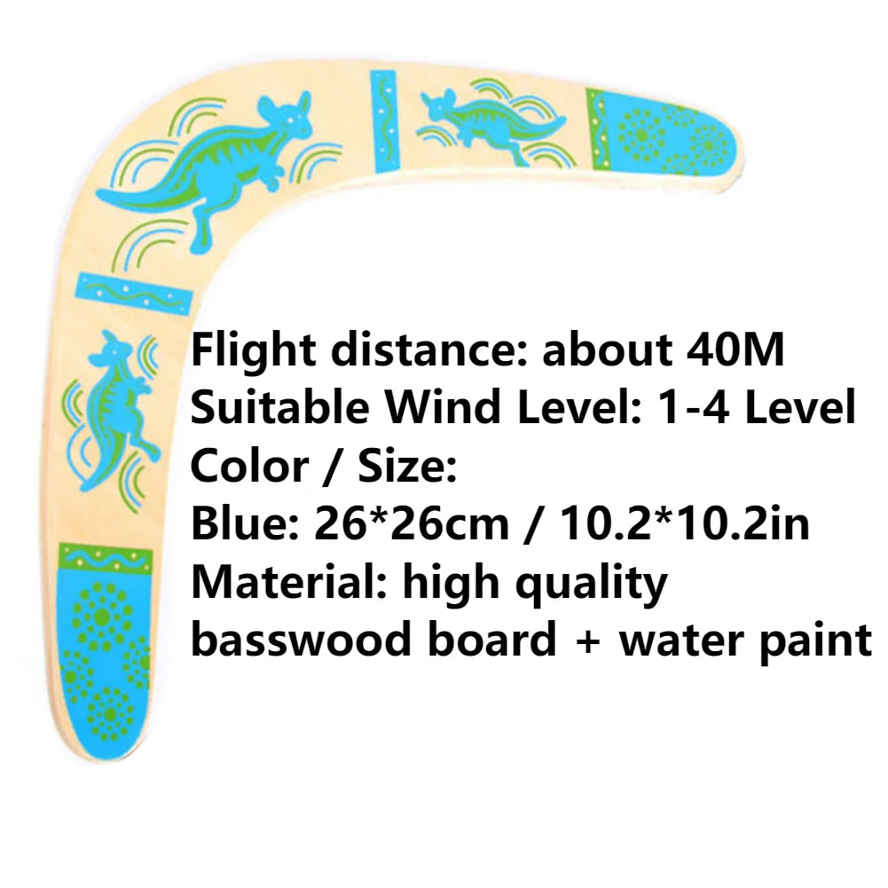 Wooden Boomerang Sports Throwback V Shaped Boomerang Flying Disc Throw Outdoor Game Toys for Kids Adult Interactive Playing Prop